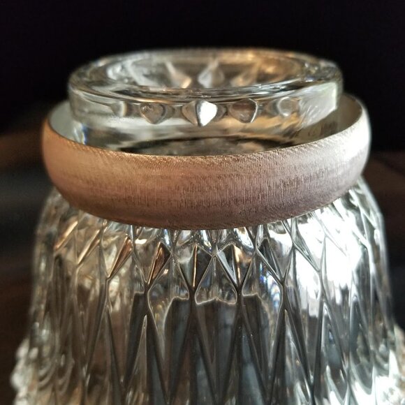 Vintage Monet Silver Tone Bangle Bracelet, Textured Brushed Matte Silver Pattern - Picture 8 of 12